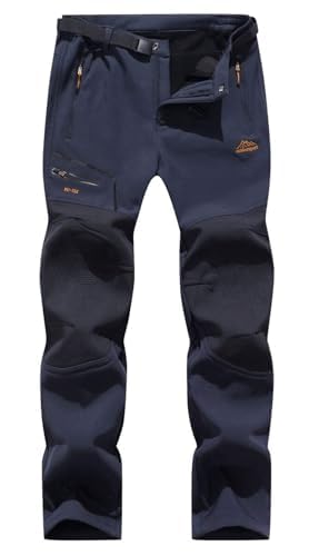 BenBoy Herren Wanderhose Wasserdicht Softshellhose Outdoorhose Winddicht Warm Gefüttert Skihose Snowboardhose Winter Trekkinghose