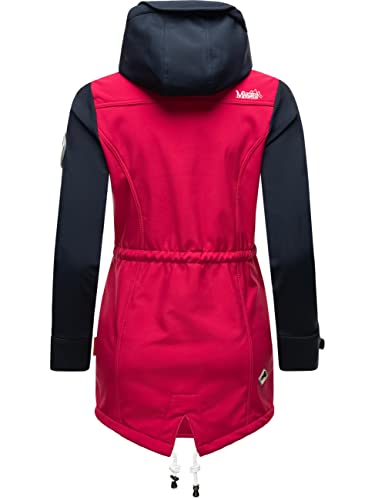 MARIKOO Damen Übergangsjacke Softshellmantel wasserdicht atmungsaktiv mit Kapuze Zimtzicke XS-3XL