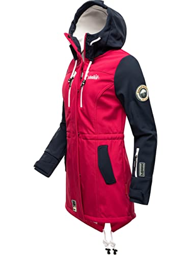 MARIKOO Damen Übergangsjacke Softshellmantel wasserdicht atmungsaktiv mit Kapuze Zimtzicke XS-3XL