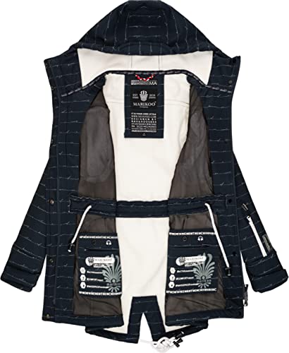 MARIKOO Damen Übergangsjacke Softshellmantel wasserdicht atmungsaktiv mit Kapuze Zimtzicke XS-3XL