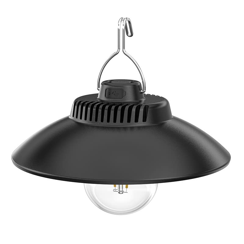 ELB Campinglampe Aufladbar, Yizhet Retro Campinglaterne LED Campingleuchte 200 Lumen IPX4 Wasserdicht 2600 mAh LED Camping Laterne Zeltlampe für Camping, Notfall Stromausfälle (Warmweiß)