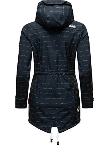 MARIKOO Damen Übergangsjacke Softshellmantel wasserdicht atmungsaktiv mit Kapuze Zimtzicke XS-3XL