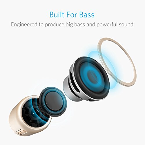 ELB Musikbox Anker Soundcore mini Bluetooth Lautsprecher mit 15 Stunden Spielzeit, Fantastischer Sound, 20 Meter Bluetooth Reichweite, FM Radio und intensiver Bass(Schwarz)
