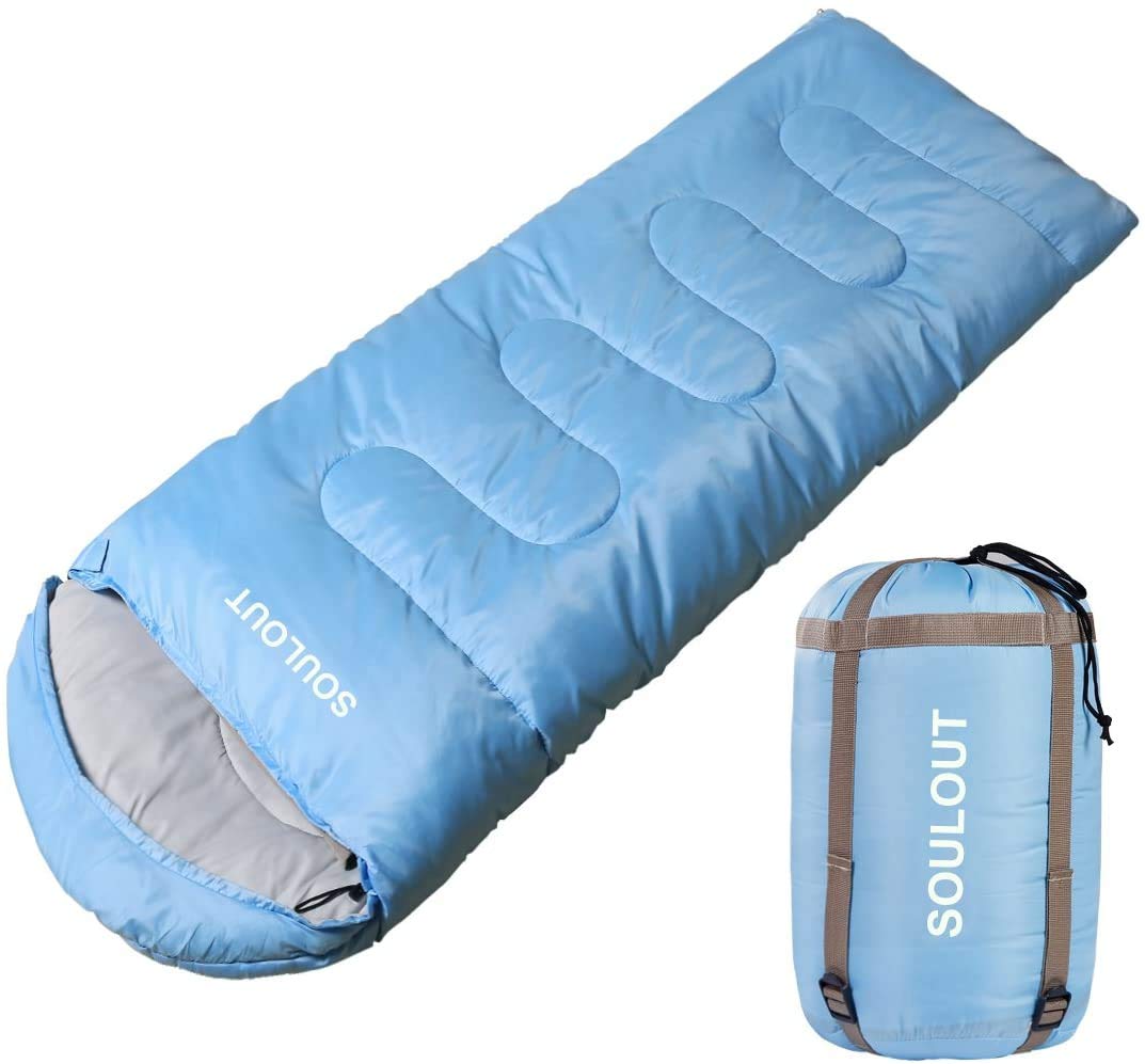 SOULOUT Schlafsack 3-4 Jahreszeiten - Wasserdichter Leichter Deckenschlafsack für Camping, Reisen und Outdoor-Aktivitäten -Ideal für Erwachsene und Kinder - 220 x 83 cm