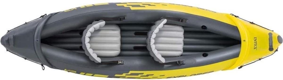 ELB Flüsse-Intex Explorer K2 Kayak, 2-Person Inflatable Kayak Set with Aluminum Oars and High Output Air Pump