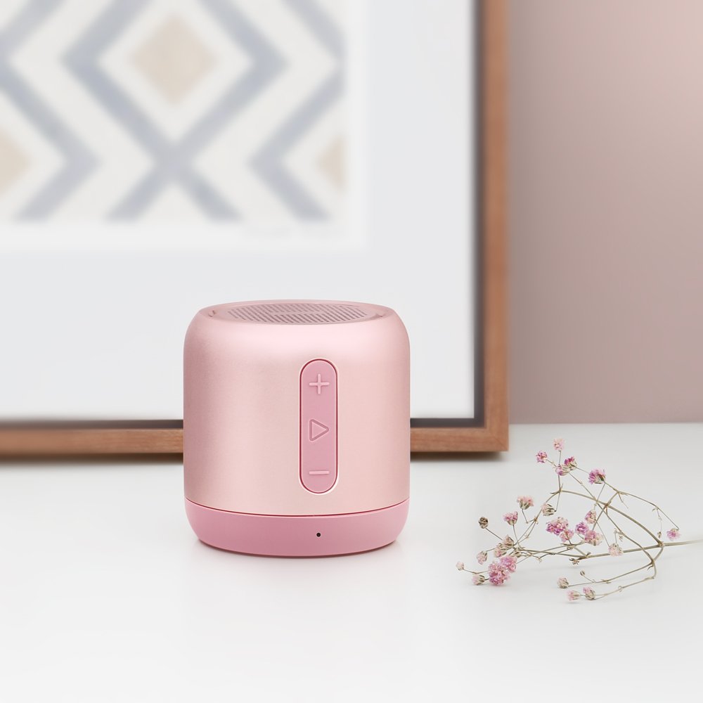 ELB Musikbox Anker Soundcore mini Bluetooth Lautsprecher mit 15 Stunden Spielzeit, Fantastischer Sound, 20 Meter Bluetooth Reichweite, FM Radio und intensiver Bass(Schwarz)