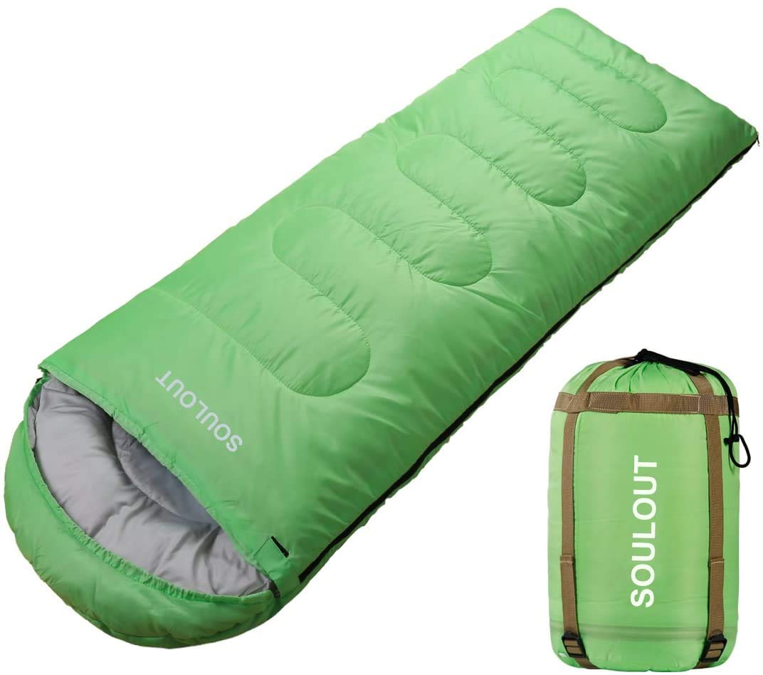 SOULOUT Schlafsack 3-4 Jahreszeiten - Wasserdichter Leichter Deckenschlafsack für Camping, Reisen und Outdoor-Aktivitäten -Ideal für Erwachsene und Kinder - 220 x 83 cm