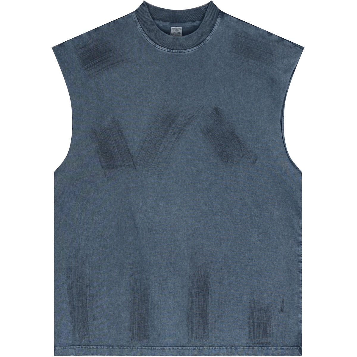 WACOON trashy Distressed High Street Round Neck Sleeveless Tank Top(310GSM)