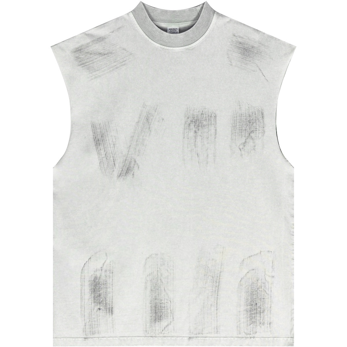 WACOON trashy Distressed High Street Round Neck Sleeveless Tank Top(310GSM)