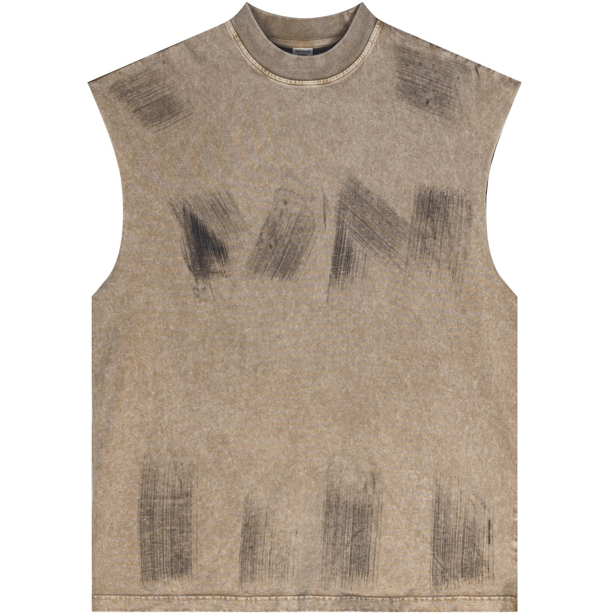 WACOON trashy Distressed High Street Round Neck Sleeveless Tank Top(310GSM)