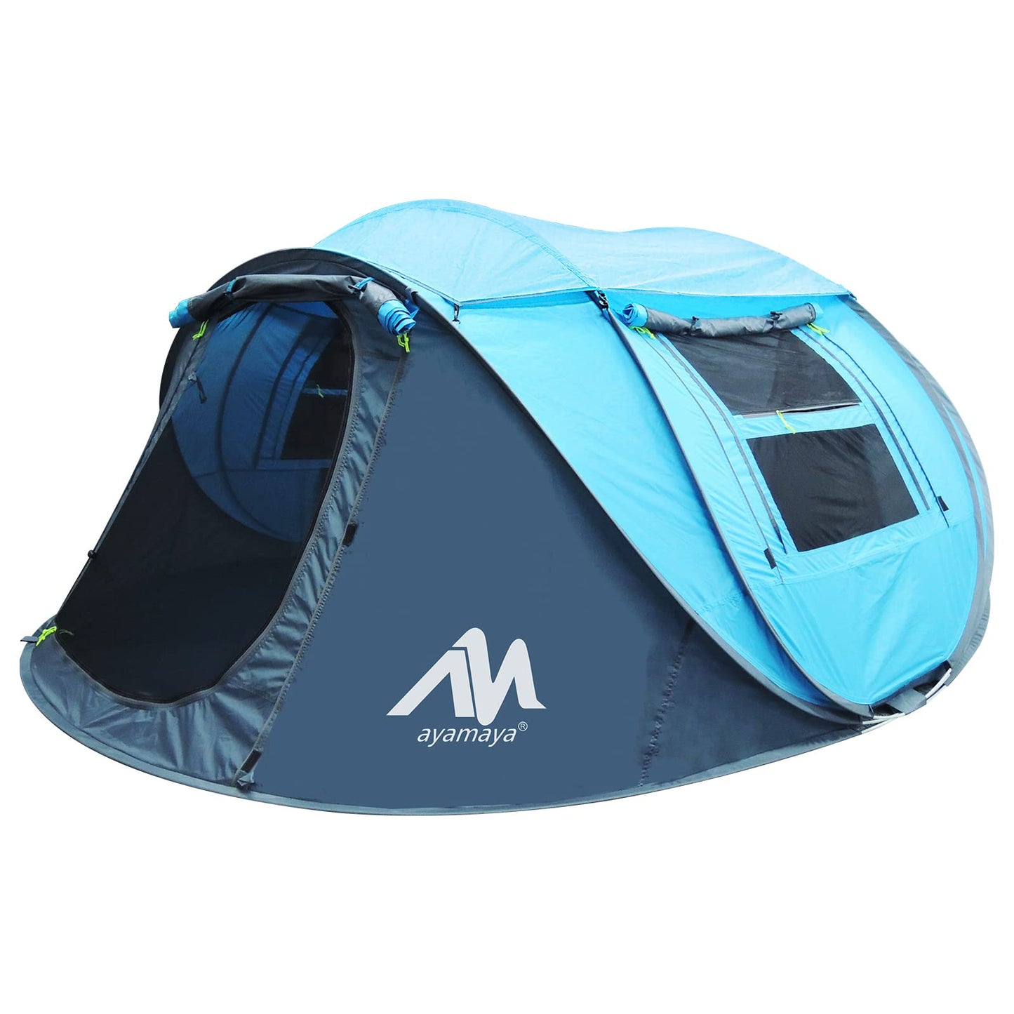 Zelt 3-4 Personen Pop Up Wurfzelt mit Große Dachfenster, Strandmuschel Automatik 4 Mann Zelte Wasserdicht Strandzelt Festivalzelt Schnellaufbauzelt für Outdoor Camping Picknick Wandern
