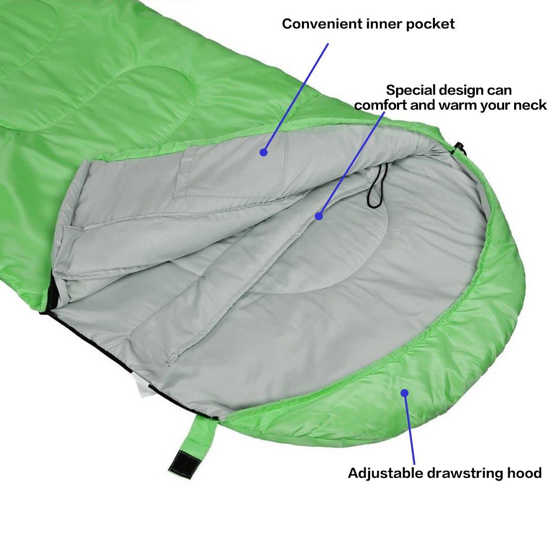 SOULOUT Schlafsack 3-4 Jahreszeiten - Wasserdichter Leichter Deckenschlafsack für Camping, Reisen und Outdoor-Aktivitäten -Ideal für Erwachsene und Kinder - 220 x 83 cm