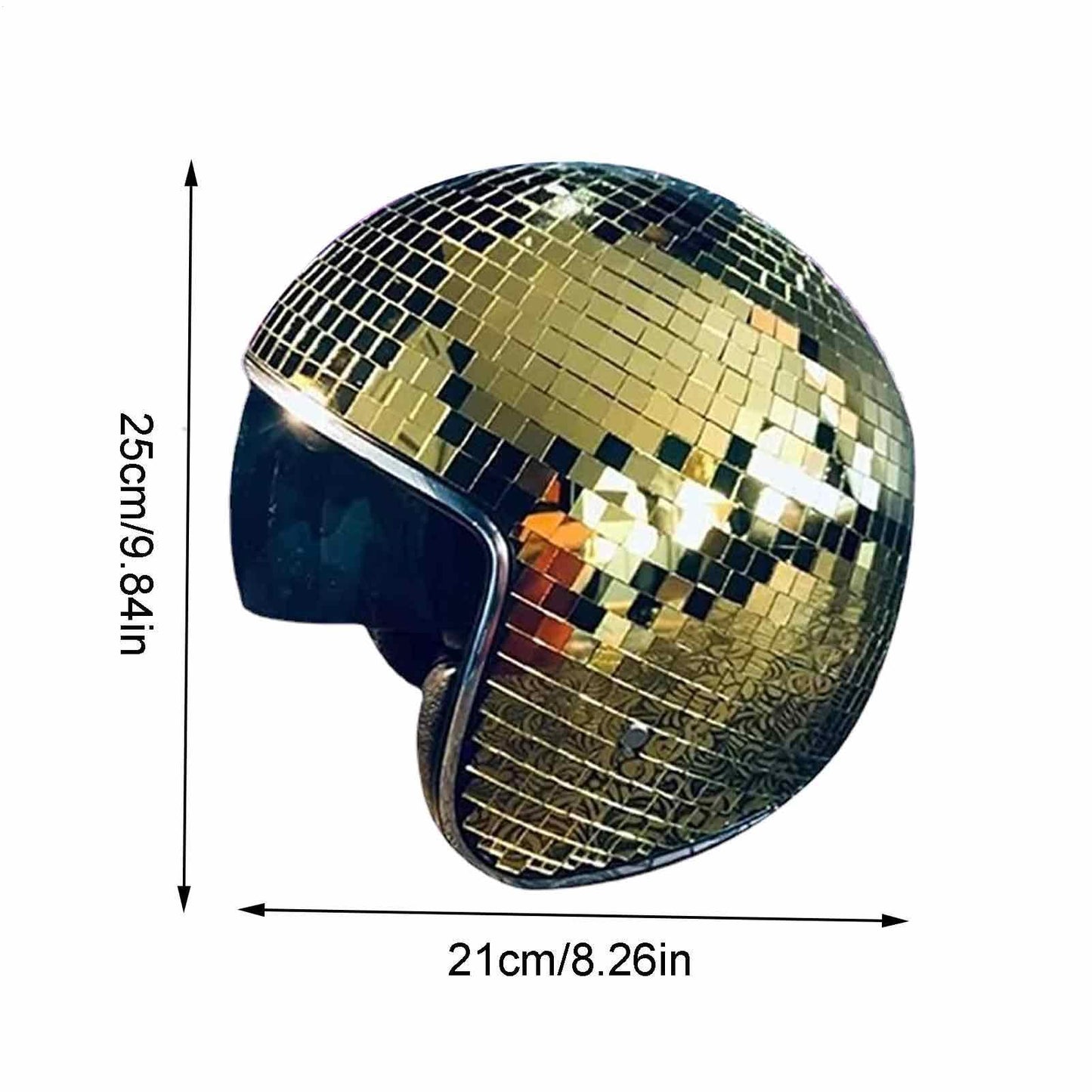 Discokugel Hüte - Diskokugel Helm | Glitzer Spiegel Glas Discokugel Hut Helm | DiscoDekor Helme | Disco Spiegel Glitzerball Helme | Disco Spiegel Hut | Glitzer Spiegel Glas Disco Ball Hut