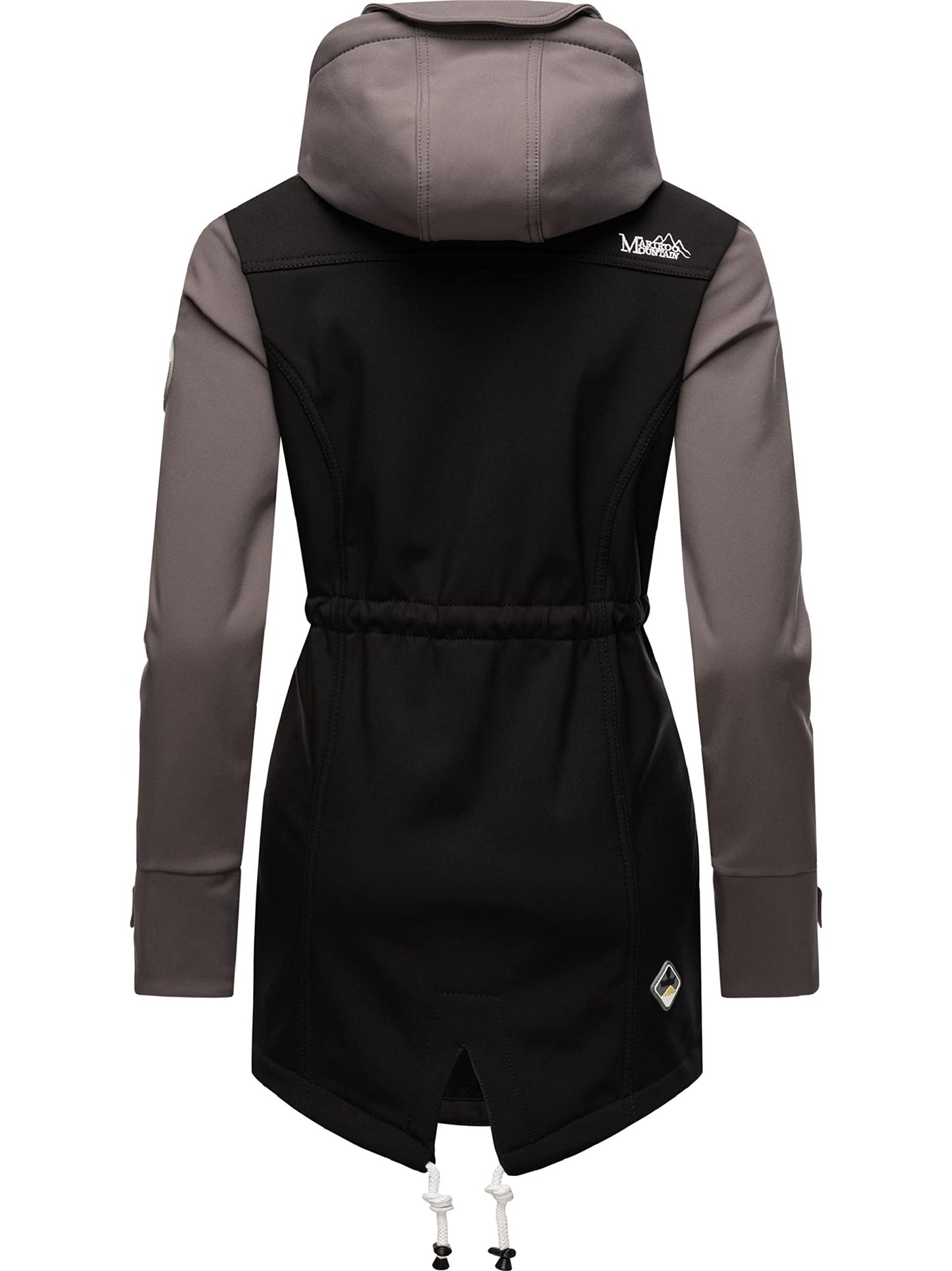 MARIKOO Damen Übergangsjacke Softshellmantel wasserdicht atmungsaktiv mit Kapuze Zimtzicke XS-3XL