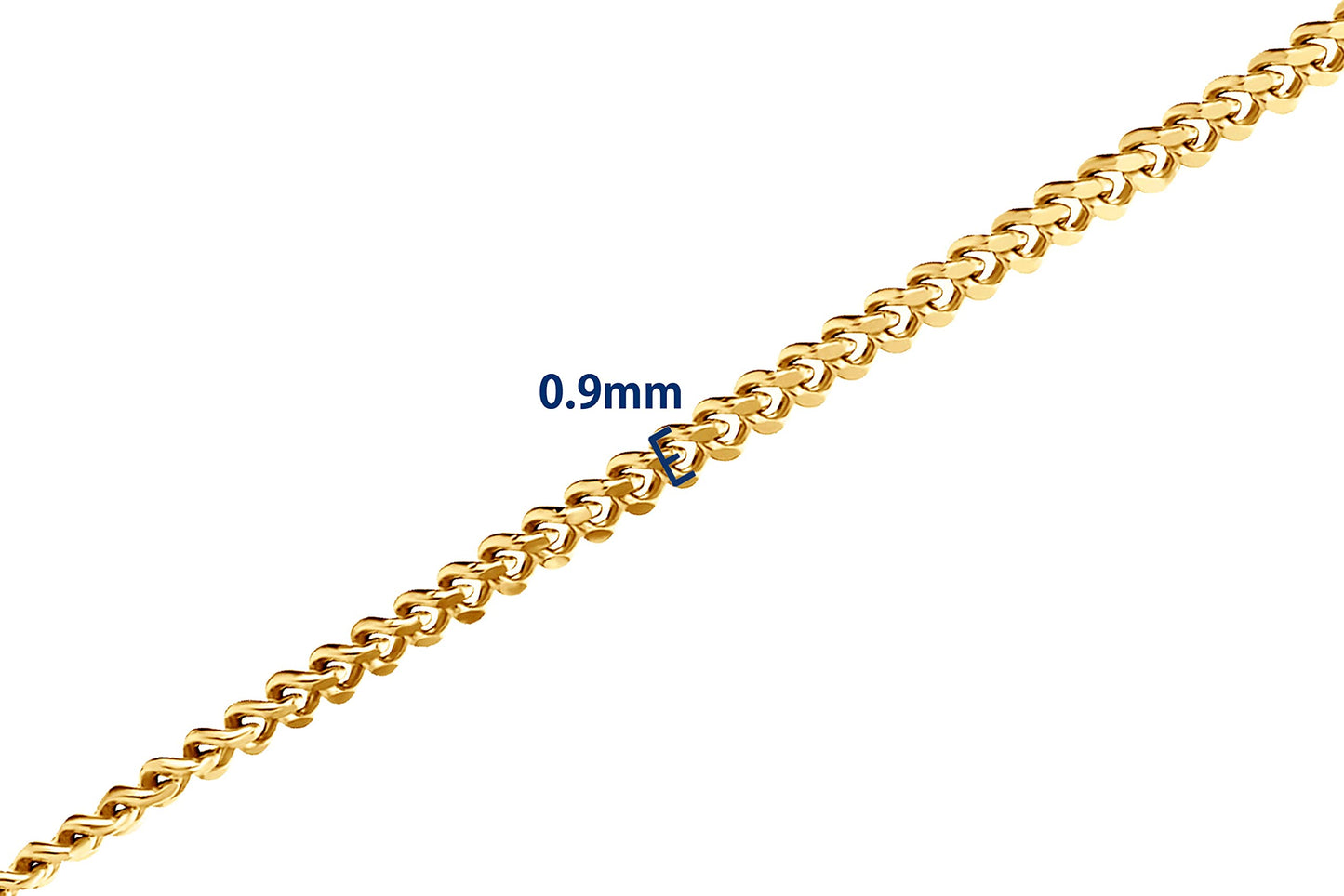 MIORE Damen Halskette | Tropfen Design | echtes 9 Karat (375) Gelbgold | Labor Rubin -Saphir -Smaragd | Gold Kette, Panzerkette | Länge 45 cm | handgemachter Damen Schmuck aus Spanien