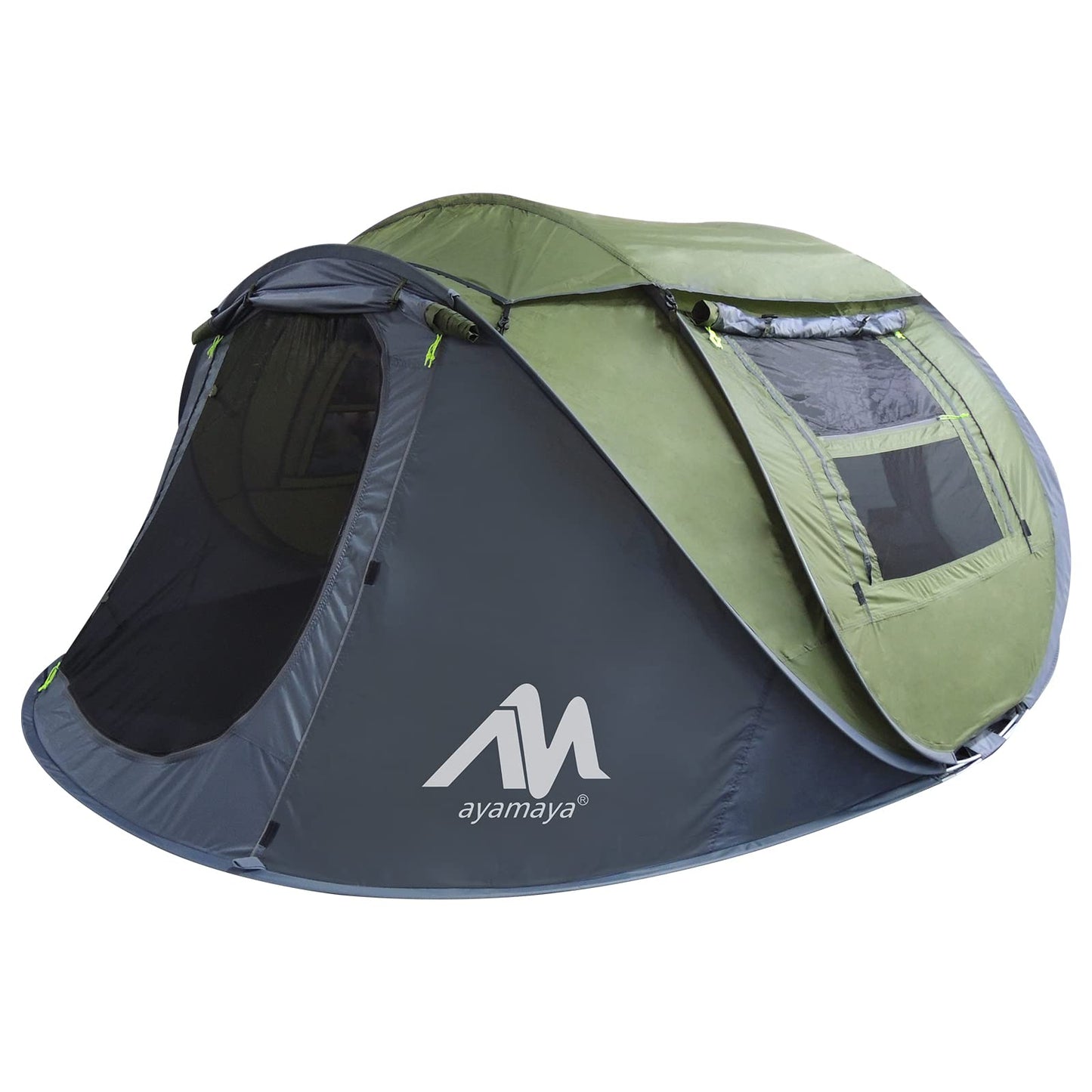 Zelt 3-4 Personen Pop Up Wurfzelt mit Große Dachfenster, Strandmuschel Automatik 4 Mann Zelte Wasserdicht Strandzelt Festivalzelt Schnellaufbauzelt für Outdoor Camping Picknick Wandern
