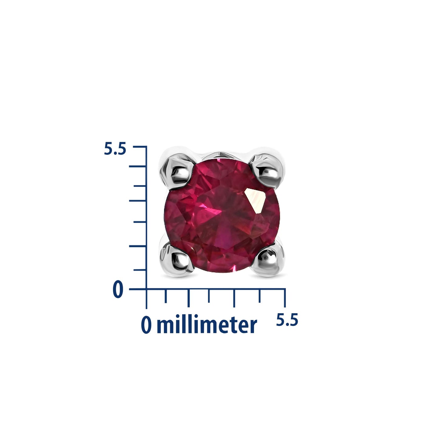 EDERSEENSUCHT- MIORE Schmuck, Ohrringe Damen, Ohrstecker Gold 375 9 Kt Gelbgold/Weißgold, Damenohrringe mit Zirkonia/Saphir/Rubin/Smaragd in Krappenfassung, goldene Ohrstecker Damen, Ohrschmuck
