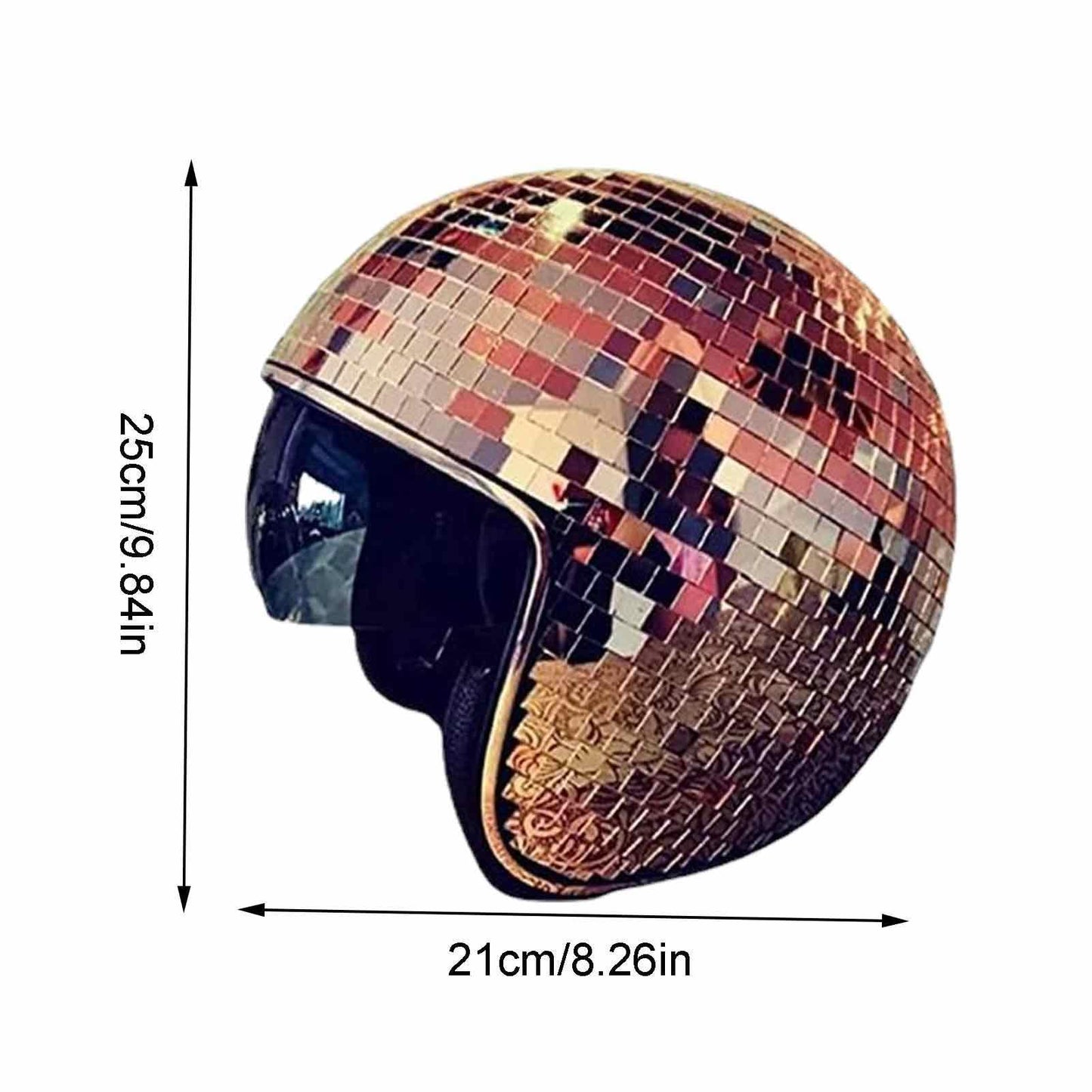 Discokugel Hüte - Diskokugel Helm | Glitzer Spiegel Glas Discokugel Hut Helm | DiscoDekor Helme | Disco Spiegel Glitzerball Helme | Disco Spiegel Hut | Glitzer Spiegel Glas Disco Ball Hut