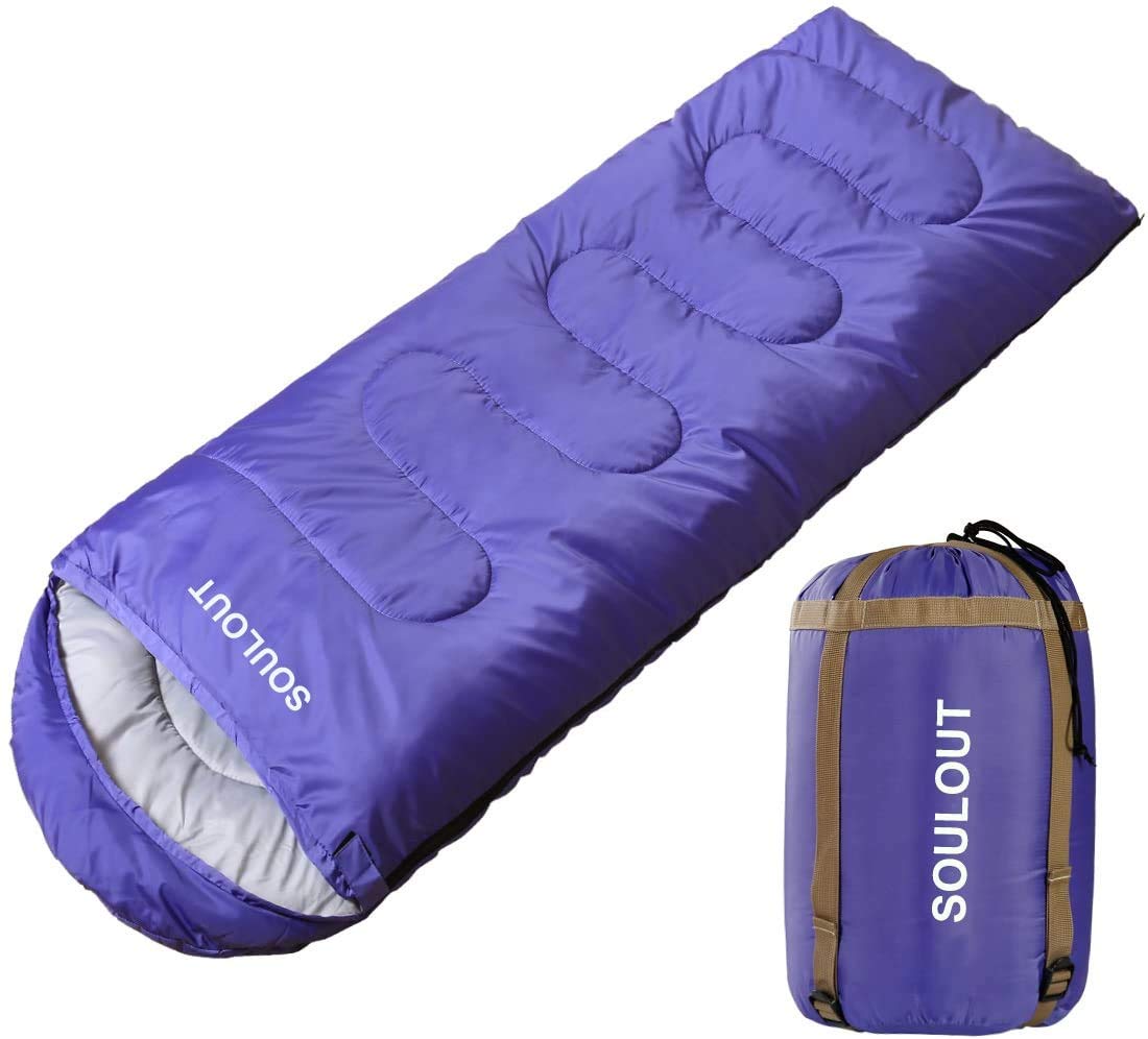 SOULOUT Schlafsack 3-4 Jahreszeiten - Wasserdichter Leichter Deckenschlafsack für Camping, Reisen und Outdoor-Aktivitäten -Ideal für Erwachsene und Kinder - 220 x 83 cm