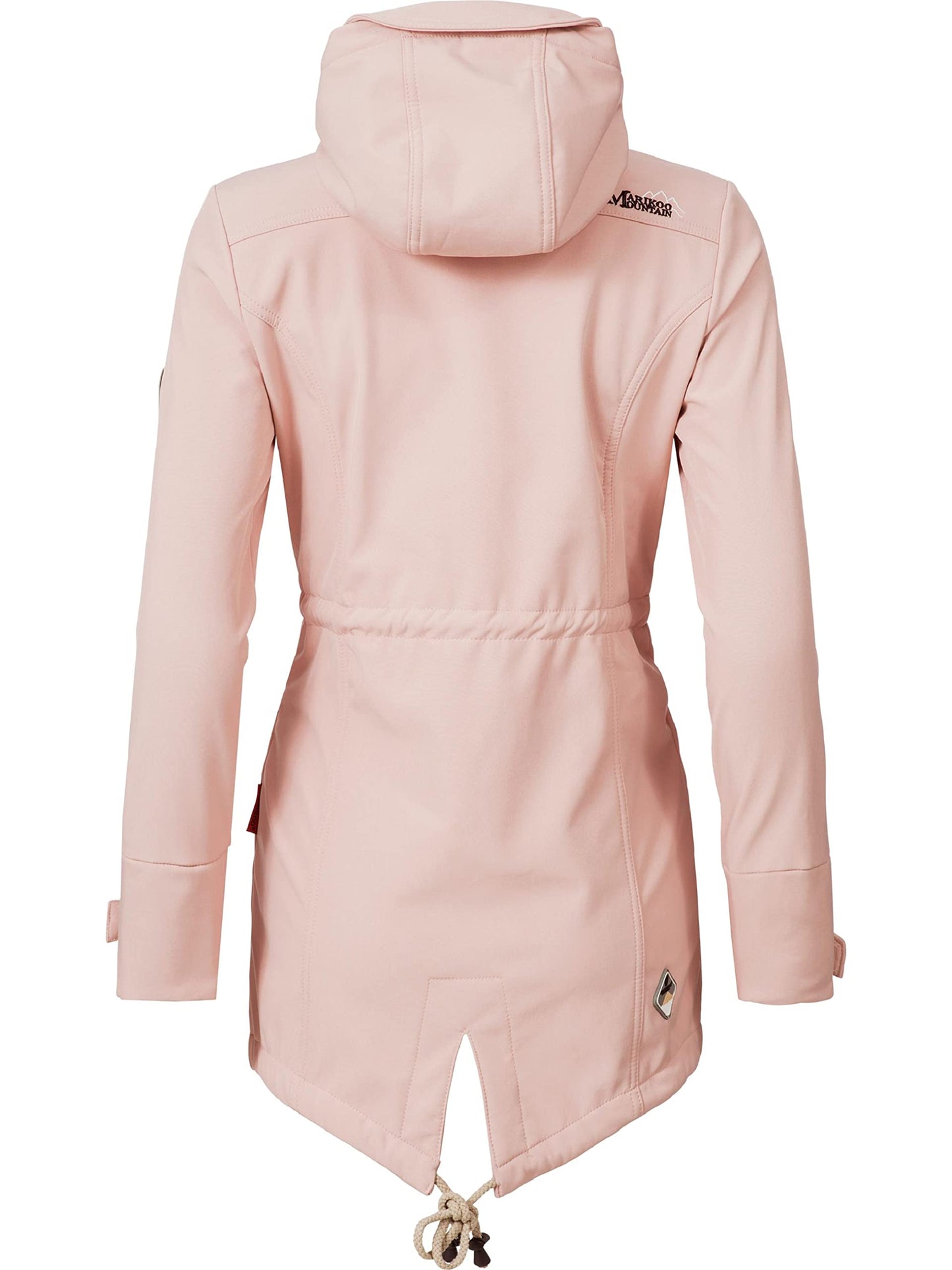 MARIKOO Damen Übergangsjacke Softshellmantel wasserdicht atmungsaktiv mit Kapuze Zimtzicke XS-3XL