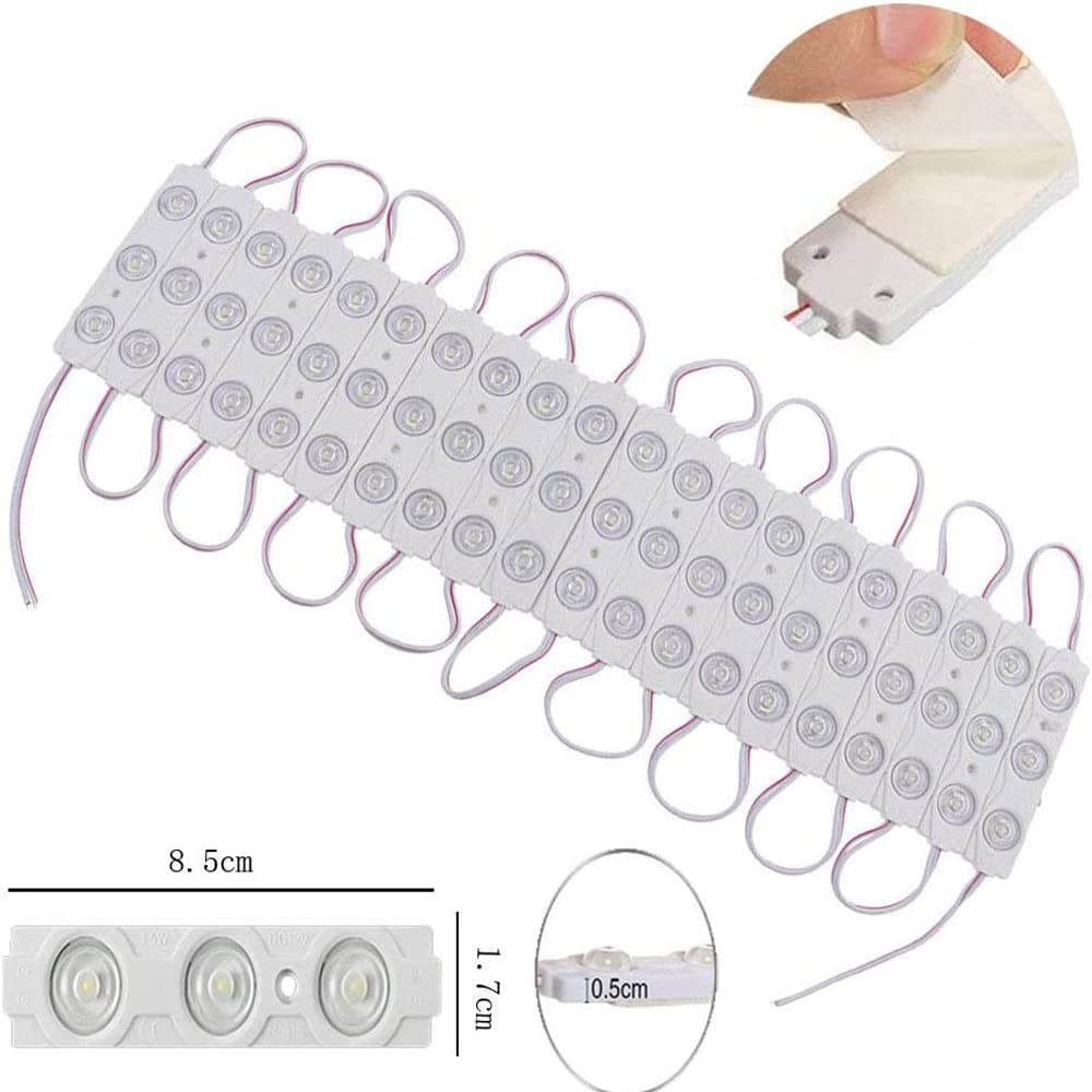 Caxmtu 60 LEDs Auto Innenbeleuchtung Reines Weiß 12 Volt LED Beleuchtungslampe Deckenleuchten Bausatz zum Lieferwagen Auto Fahrzeug LKW Gleichstrom 12V