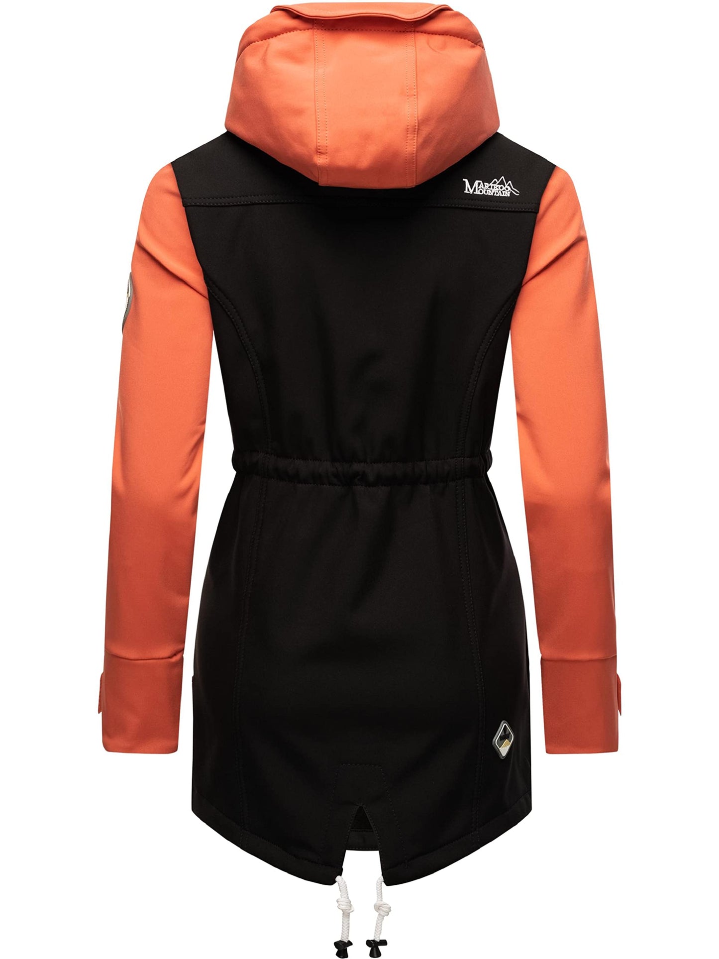MARIKOO Damen Übergangsjacke Softshellmantel wasserdicht atmungsaktiv mit Kapuze Zimtzicke XS-3XL