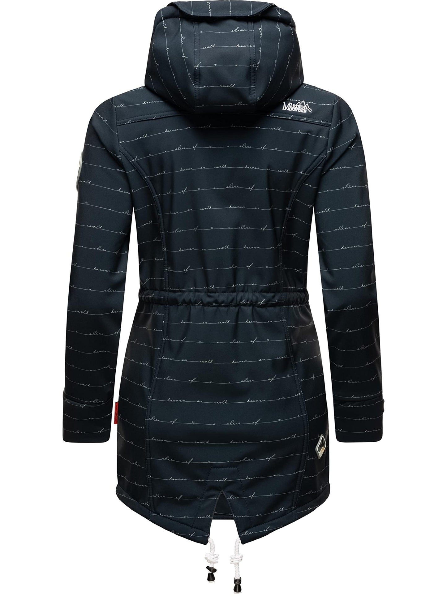 MARIKOO Damen Übergangsjacke Softshellmantel wasserdicht atmungsaktiv mit Kapuze Zimtzicke XS-3XL