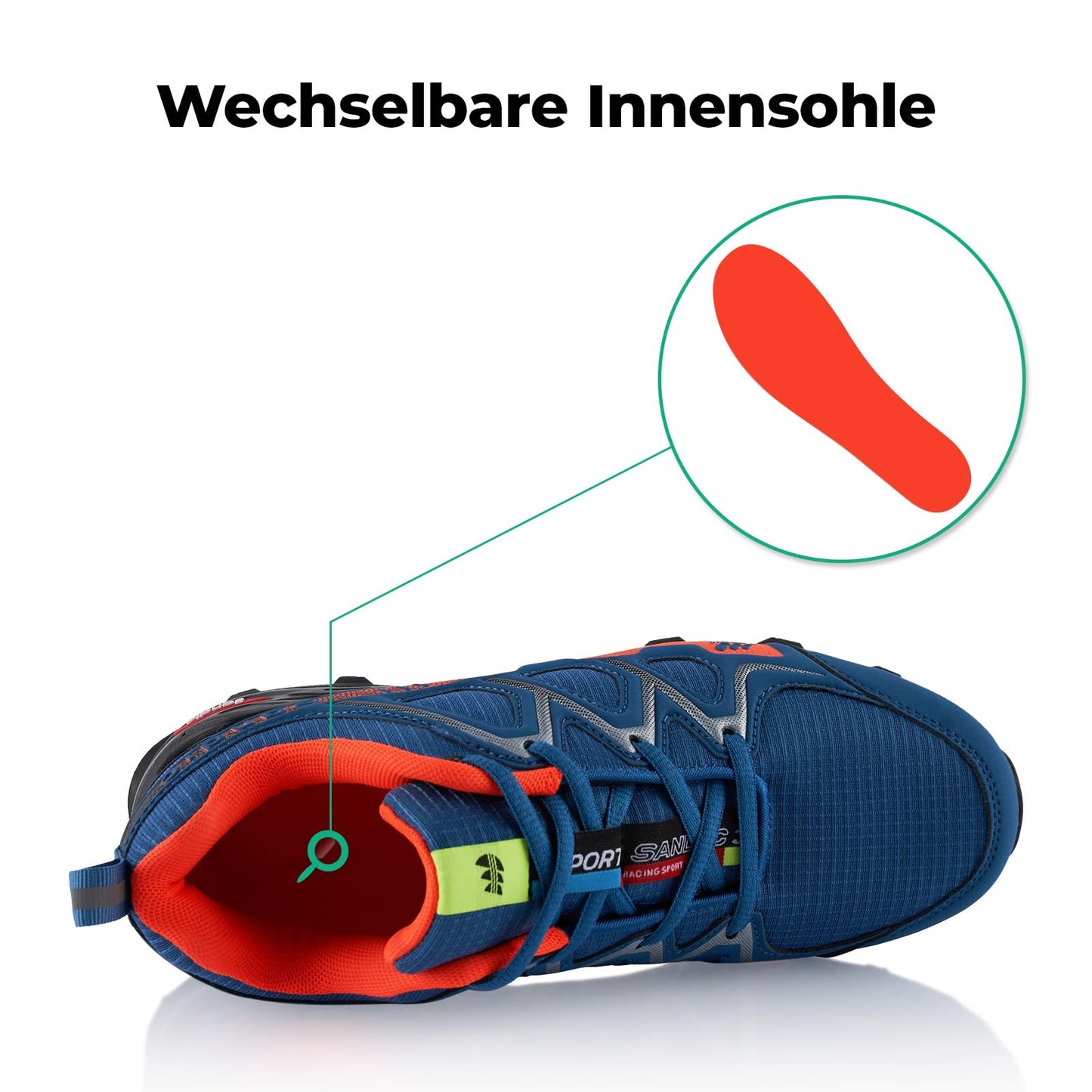 Fusskleidung® Damen Herren Wanderschuhe atmungsaktive Trail Running Trekkingschuhe