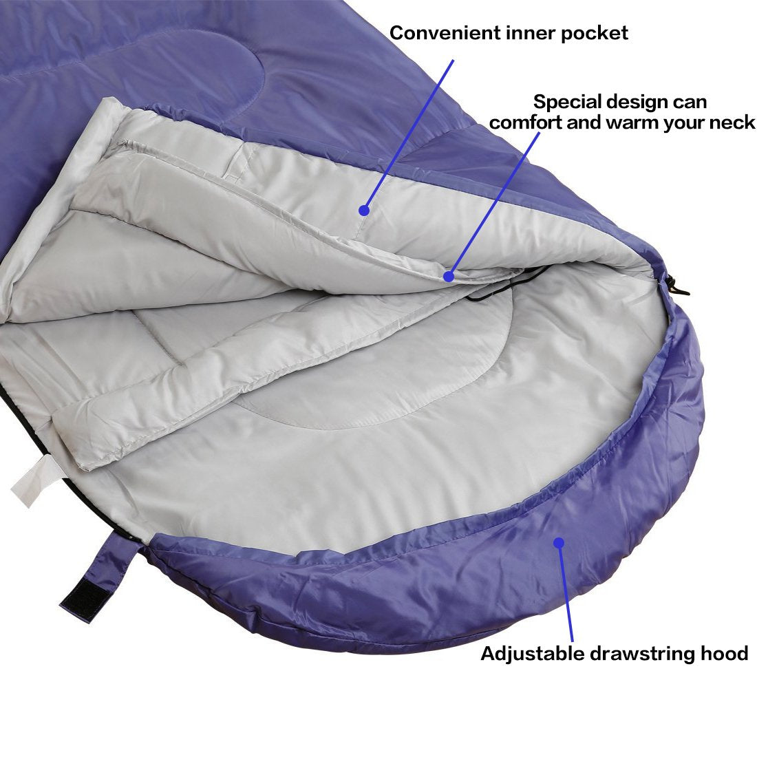SOULOUT Schlafsack 3-4 Jahreszeiten - Wasserdichter Leichter Deckenschlafsack für Camping, Reisen und Outdoor-Aktivitäten -Ideal für Erwachsene und Kinder - 220 x 83 cm