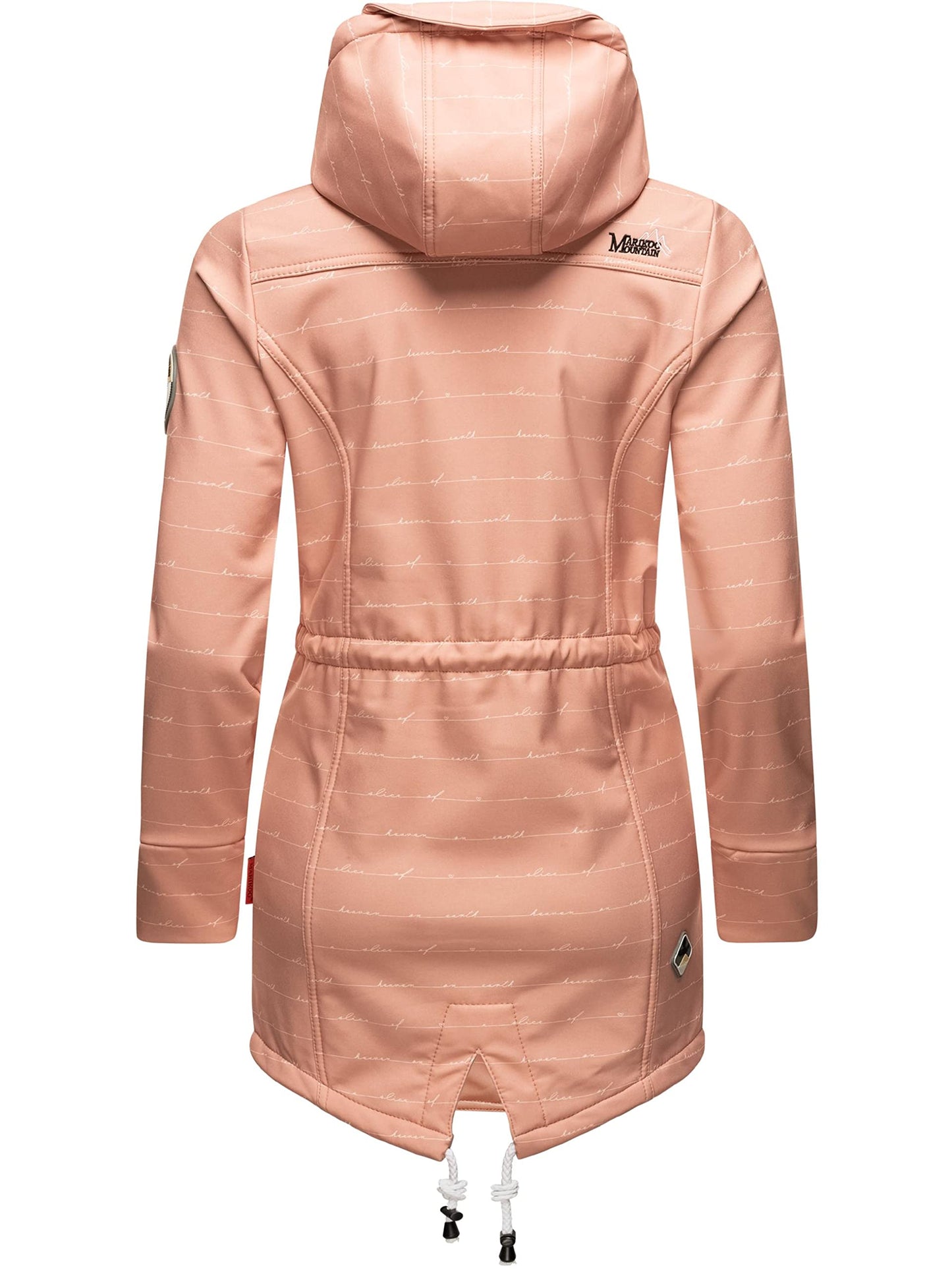 MARIKOO Damen Übergangsjacke Softshellmantel wasserdicht atmungsaktiv mit Kapuze Zimtzicke XS-3XL