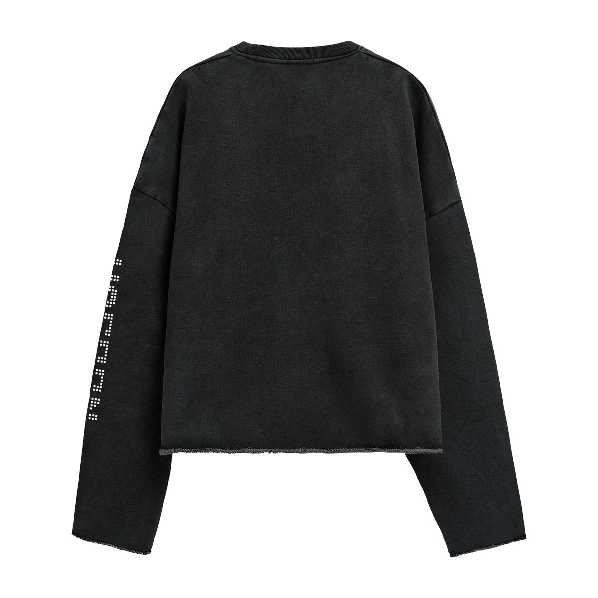 WACOON black victory 440GSM Unisex Washed Cropped Sweatshirt