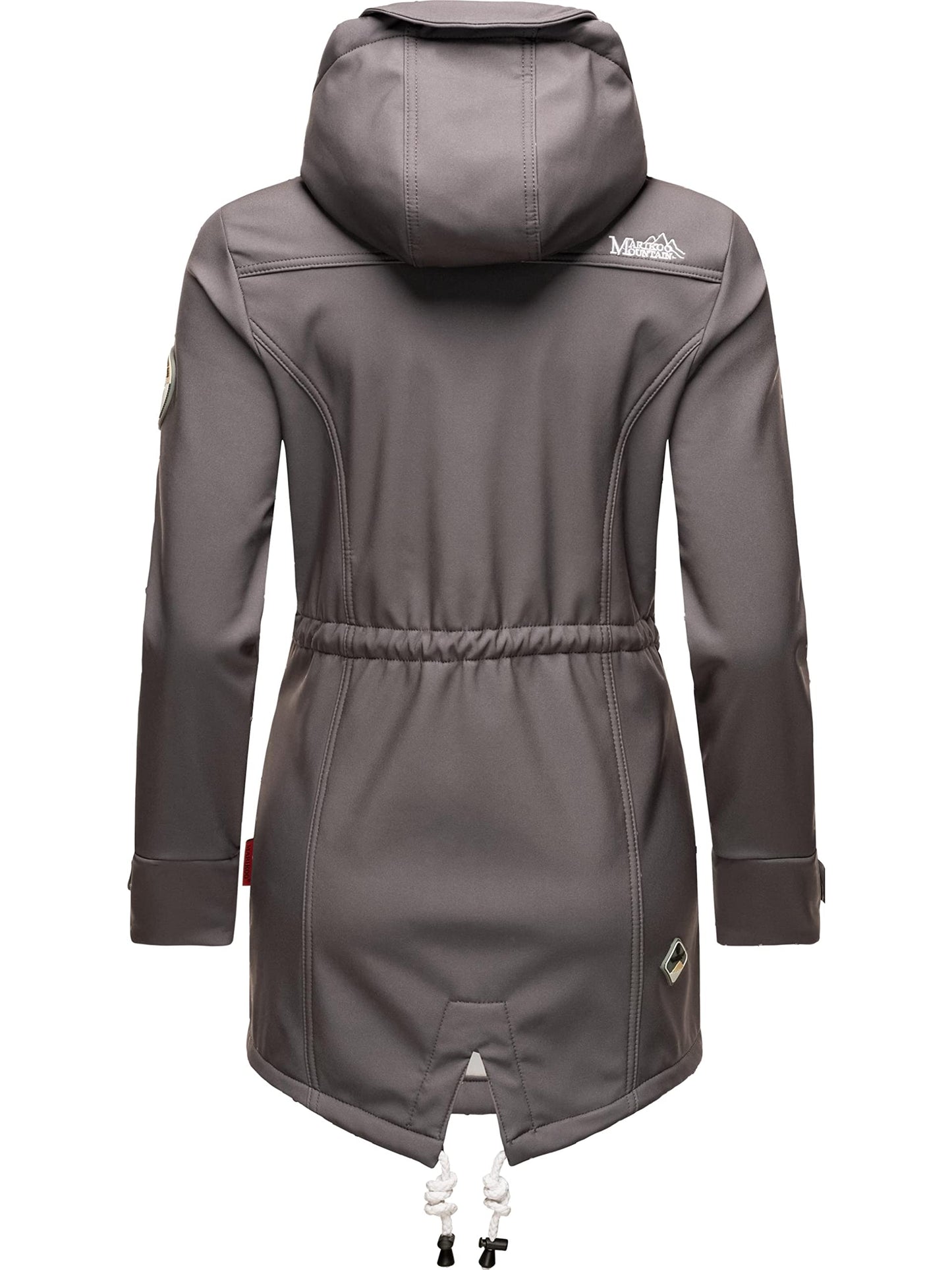 MARIKOO Damen Übergangsjacke Softshellmantel wasserdicht atmungsaktiv mit Kapuze Zimtzicke XS-3XL