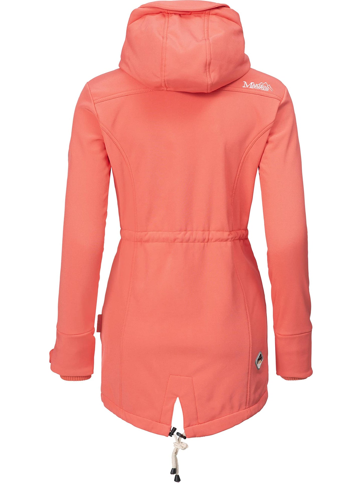 MARIKOO Damen Übergangsjacke Softshellmantel wasserdicht atmungsaktiv mit Kapuze Zimtzicke XS-3XL