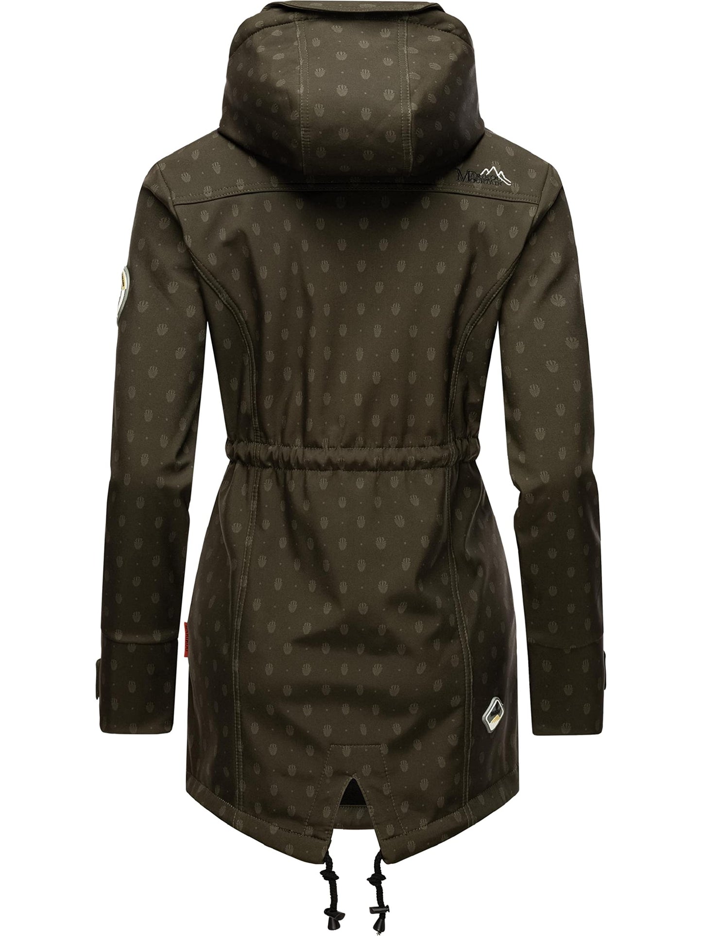 MARIKOO Damen Übergangsjacke Softshellmantel wasserdicht atmungsaktiv mit Kapuze Zimtzicke XS-3XL