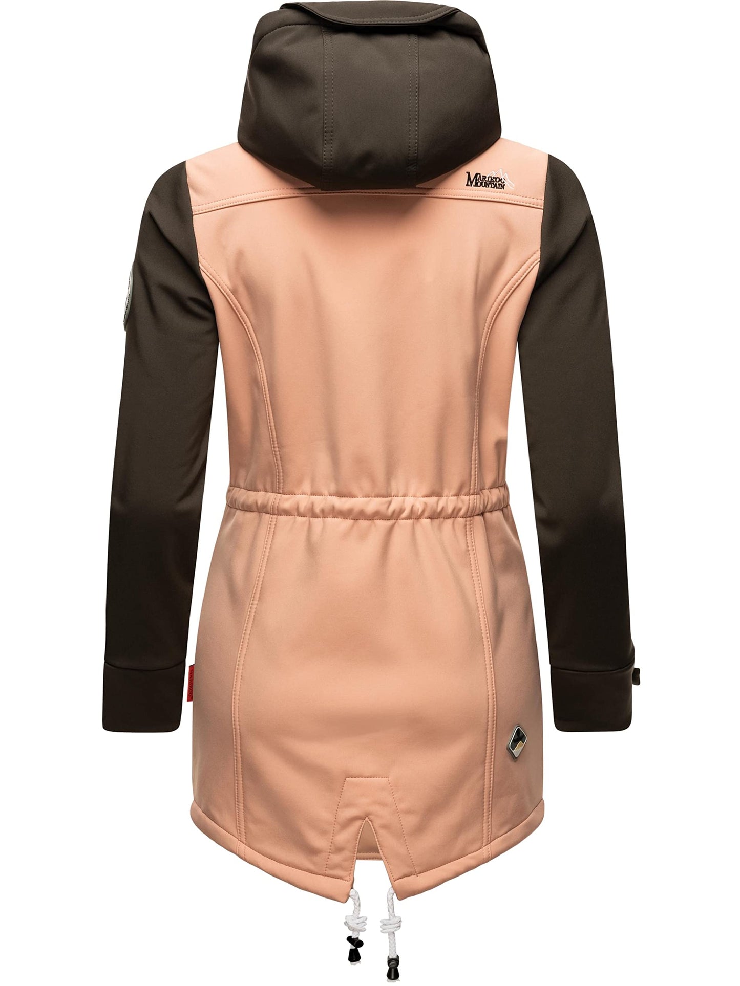 MARIKOO Damen Übergangsjacke Softshellmantel wasserdicht atmungsaktiv mit Kapuze Zimtzicke XS-3XL