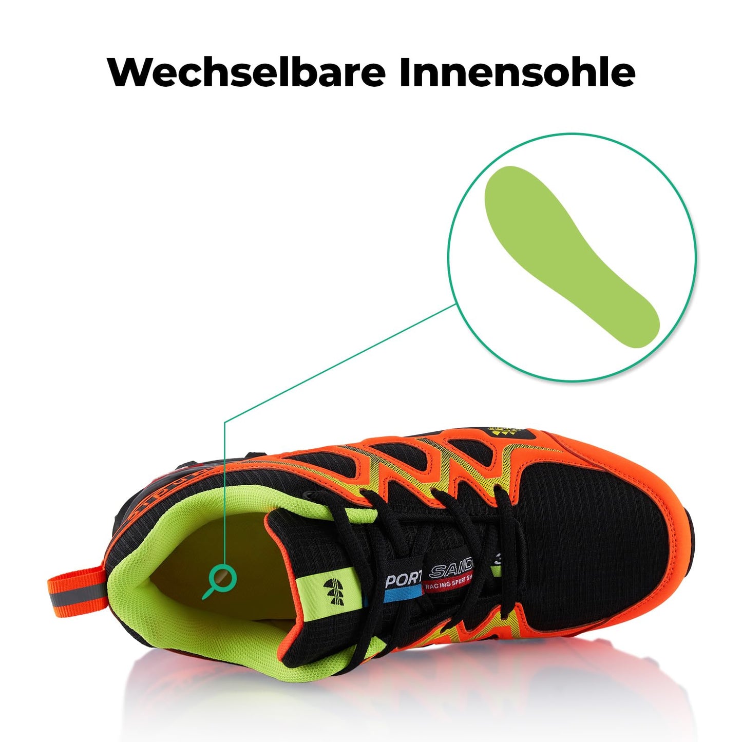 Fusskleidung® Damen Herren Wanderschuhe atmungsaktive Trail Running Trekkingschuhe
