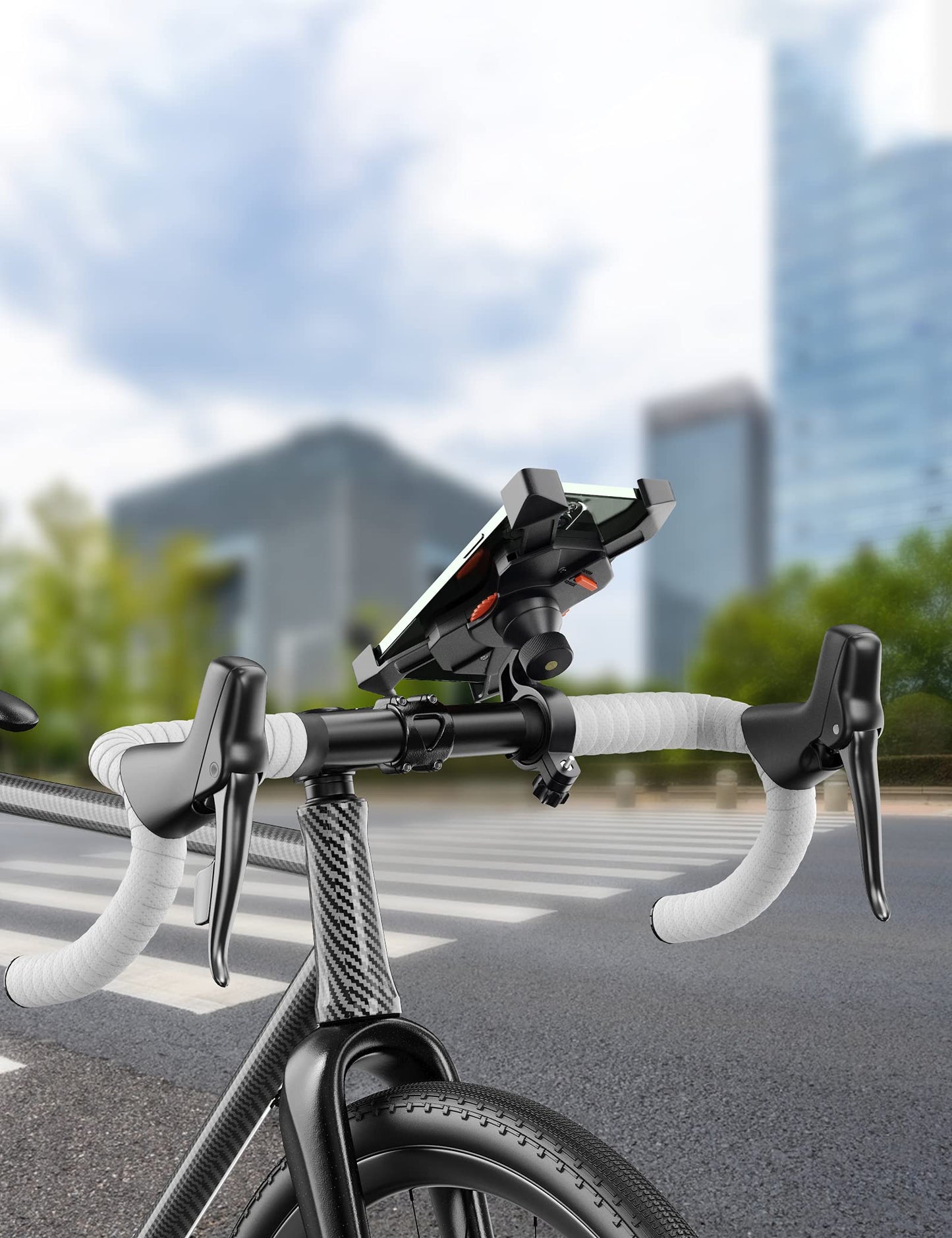 Grefay Fahrrad Handyhalterung Universal Motorrad Handy Halterung für 3,5-6,5 Zoll Smartphone mit 360° Drehbar