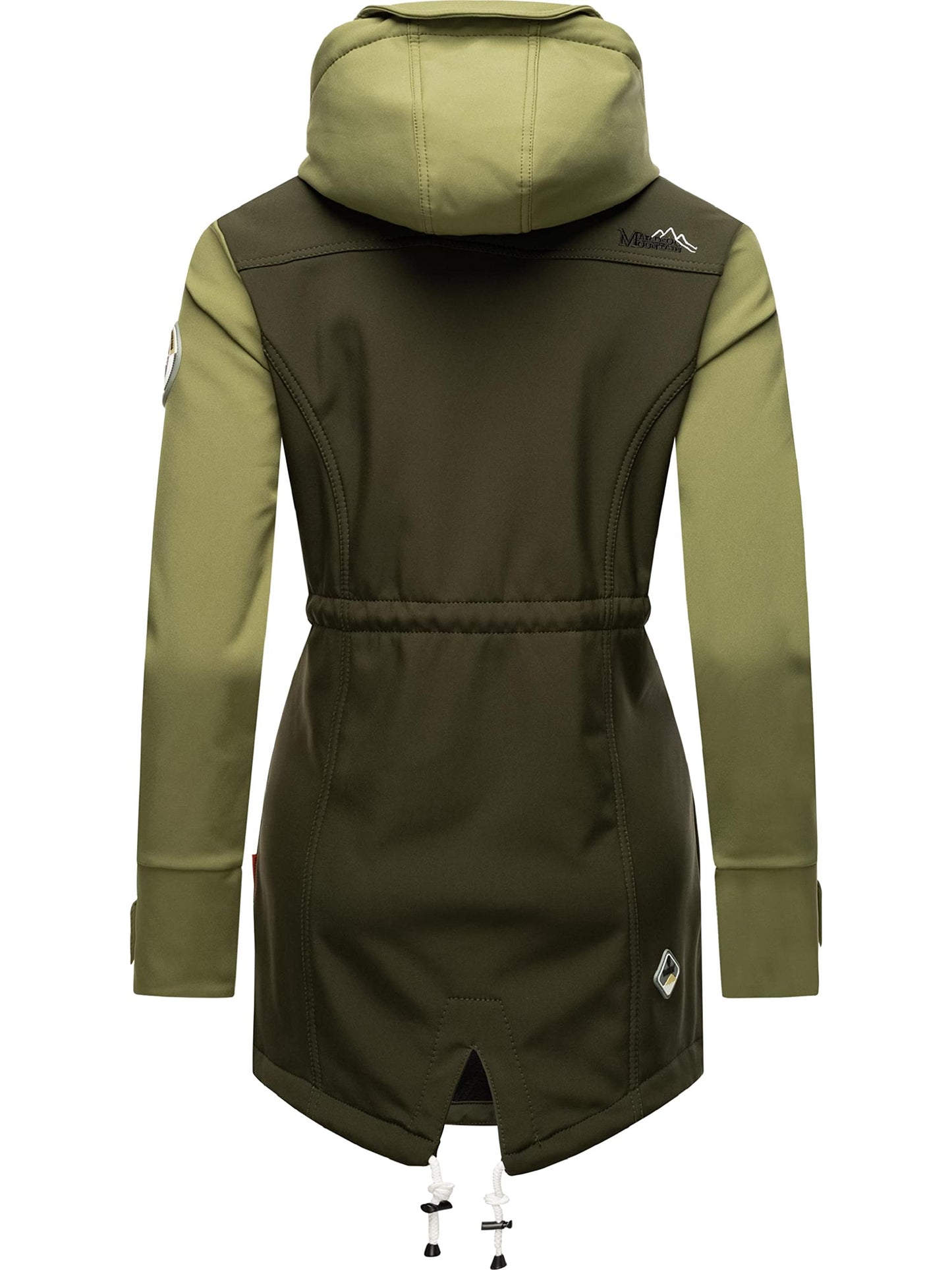 MARIKOO Damen Übergangsjacke Softshellmantel wasserdicht atmungsaktiv mit Kapuze Zimtzicke XS-3XL