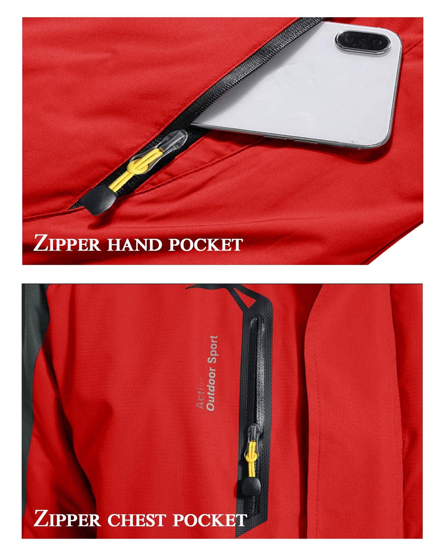 KEFITEVD Snowboardjacke Herren Warm Gefüttert Skijacke Wasserdicht Softshell Jacke mit Kapuze Fleece Winterjacke Atmungsaktiv Funktionsjacke