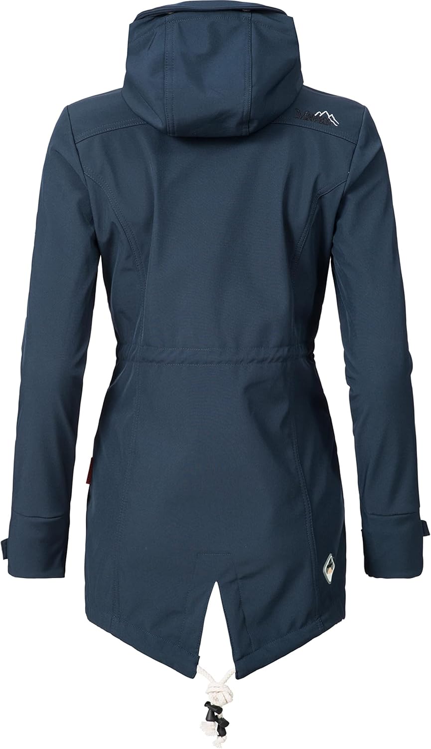 MARIKOO Damen Übergangsjacke Softshellmantel wasserdicht atmungsaktiv mit Kapuze Zimtzicke XS-3XL