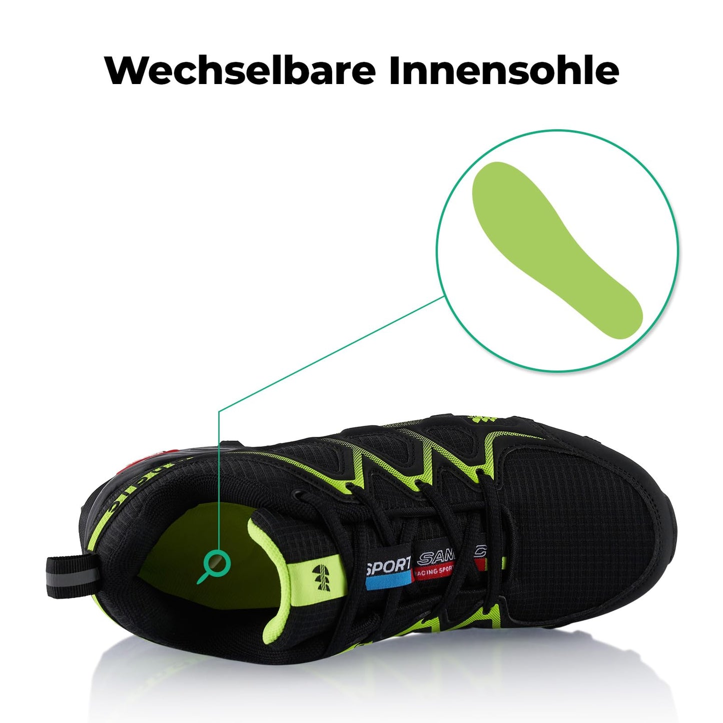 Fusskleidung® Damen Herren Wanderschuhe atmungsaktive Trail Running Trekkingschuhe