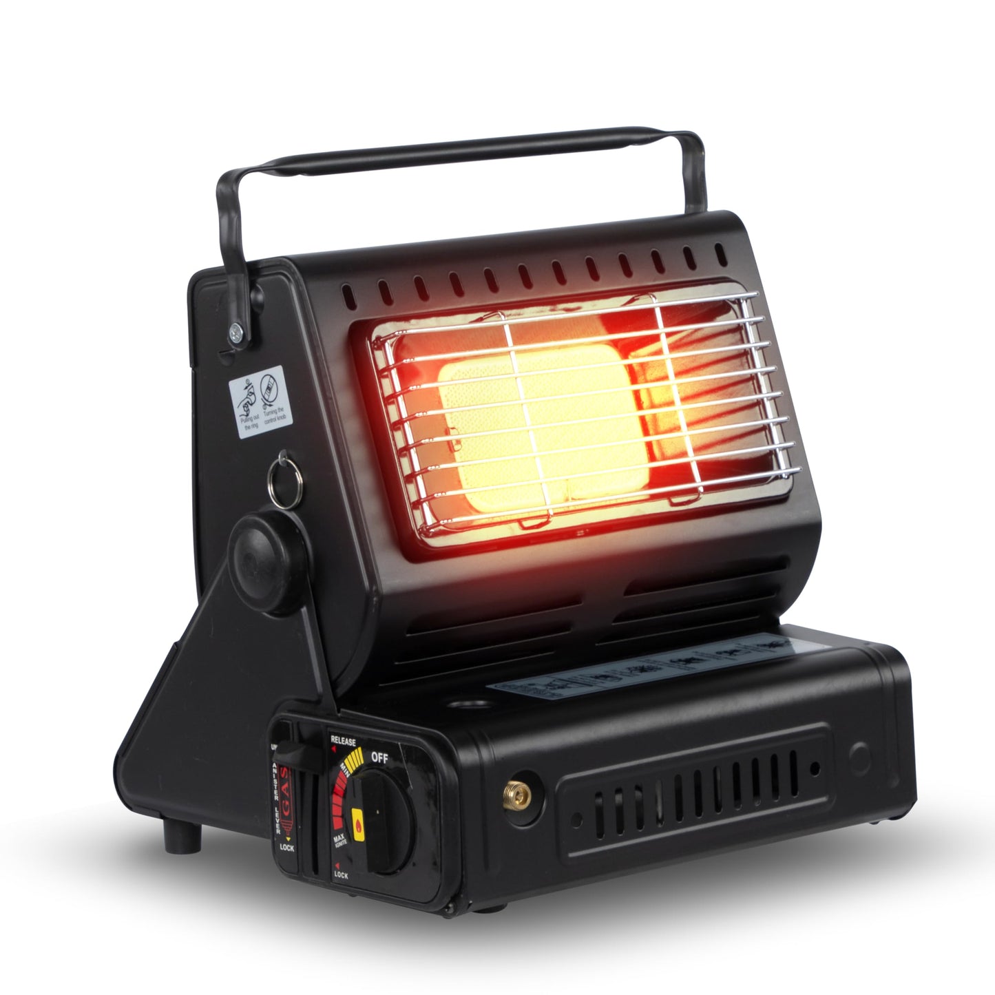 Z.M.C 2-in-1 Tragbare Keramik Gasheizung und Gaskocher 1,3 kW, mit LPG Anschluss + 4 Gaskartuschen, Campingkocher mit Piezozündung, Camping Heizung, Gasheizer für Indoor, Outdoor, Zelten Wohnwagen