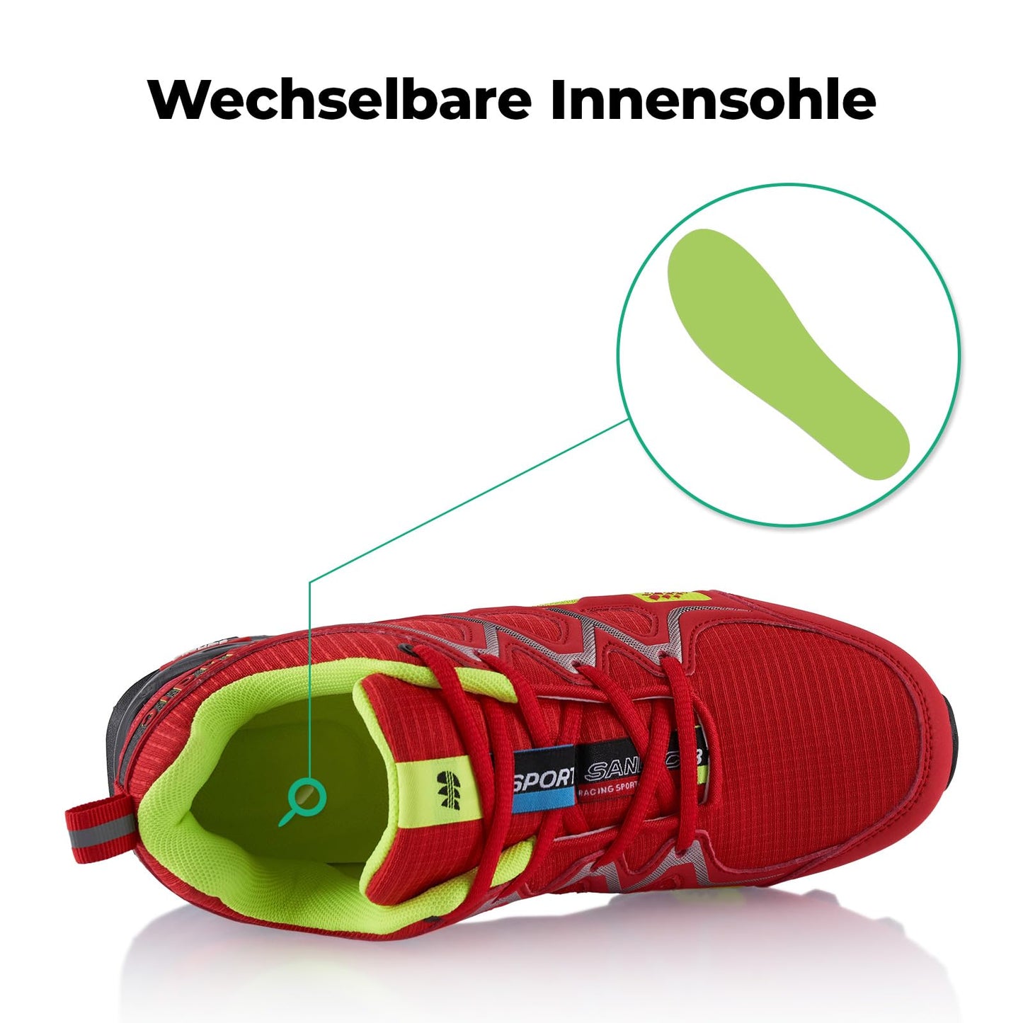 Fusskleidung® Damen Herren Wanderschuhe atmungsaktive Trail Running Trekkingschuhe