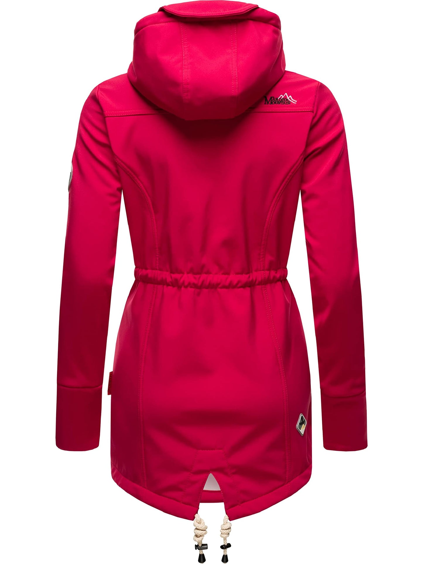 MARIKOO Damen Übergangsjacke Softshellmantel wasserdicht atmungsaktiv mit Kapuze Zimtzicke XS-3XL
