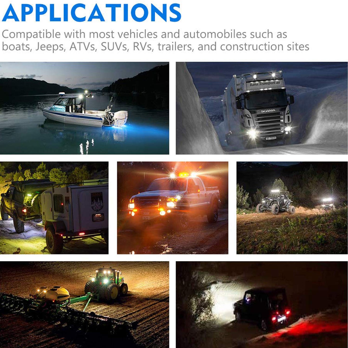ELB AUXTINGS 22 Zoll 324W dreireihiger LED Arbeitslicht Bar Autoscheinwerfer Offroad Flutlicht Scheinwerfer 6000K imprägniern IP67 Arbeits-Licht 12V 24V