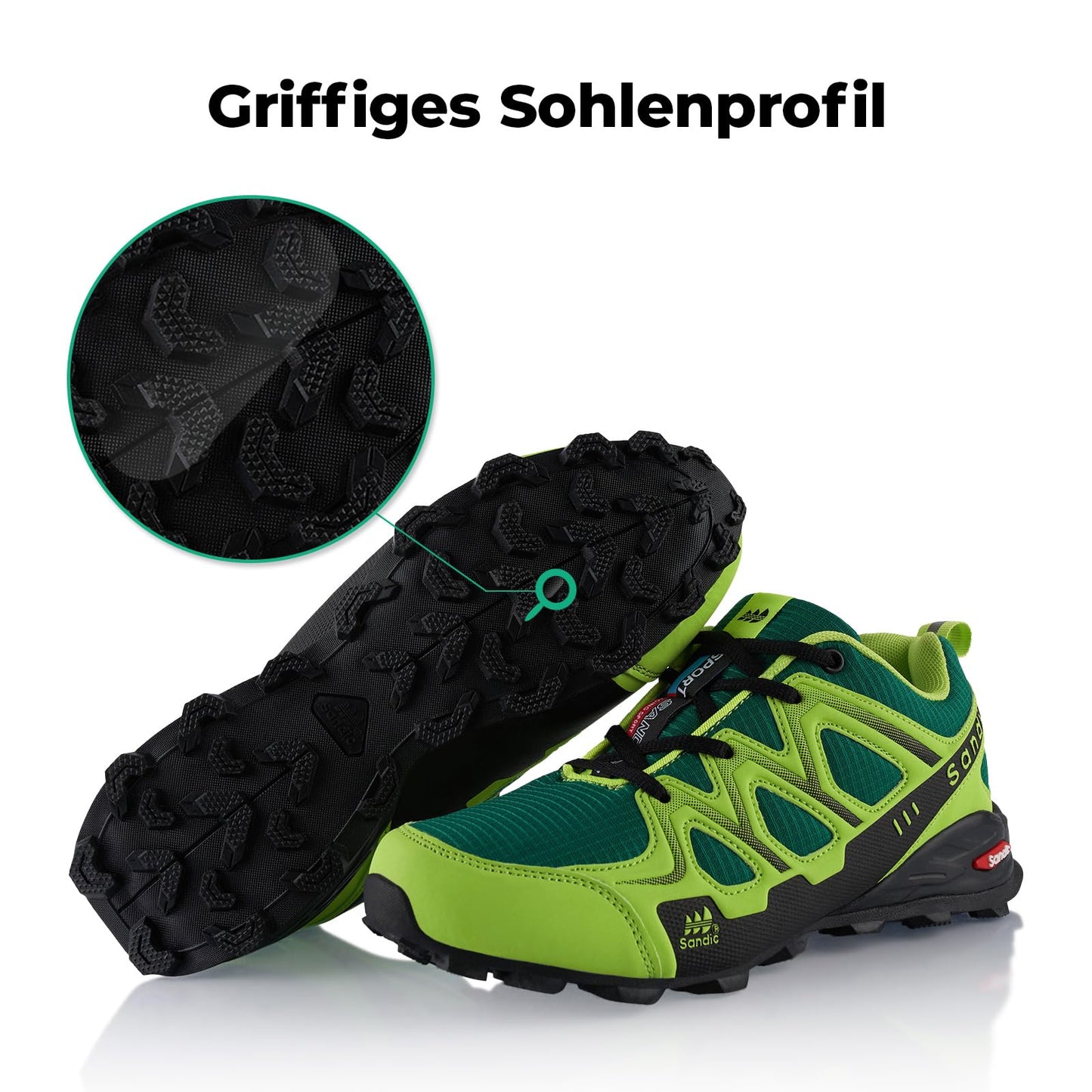 Fusskleidung® Damen Herren Wanderschuhe atmungsaktive Trail Running Trekkingschuhe