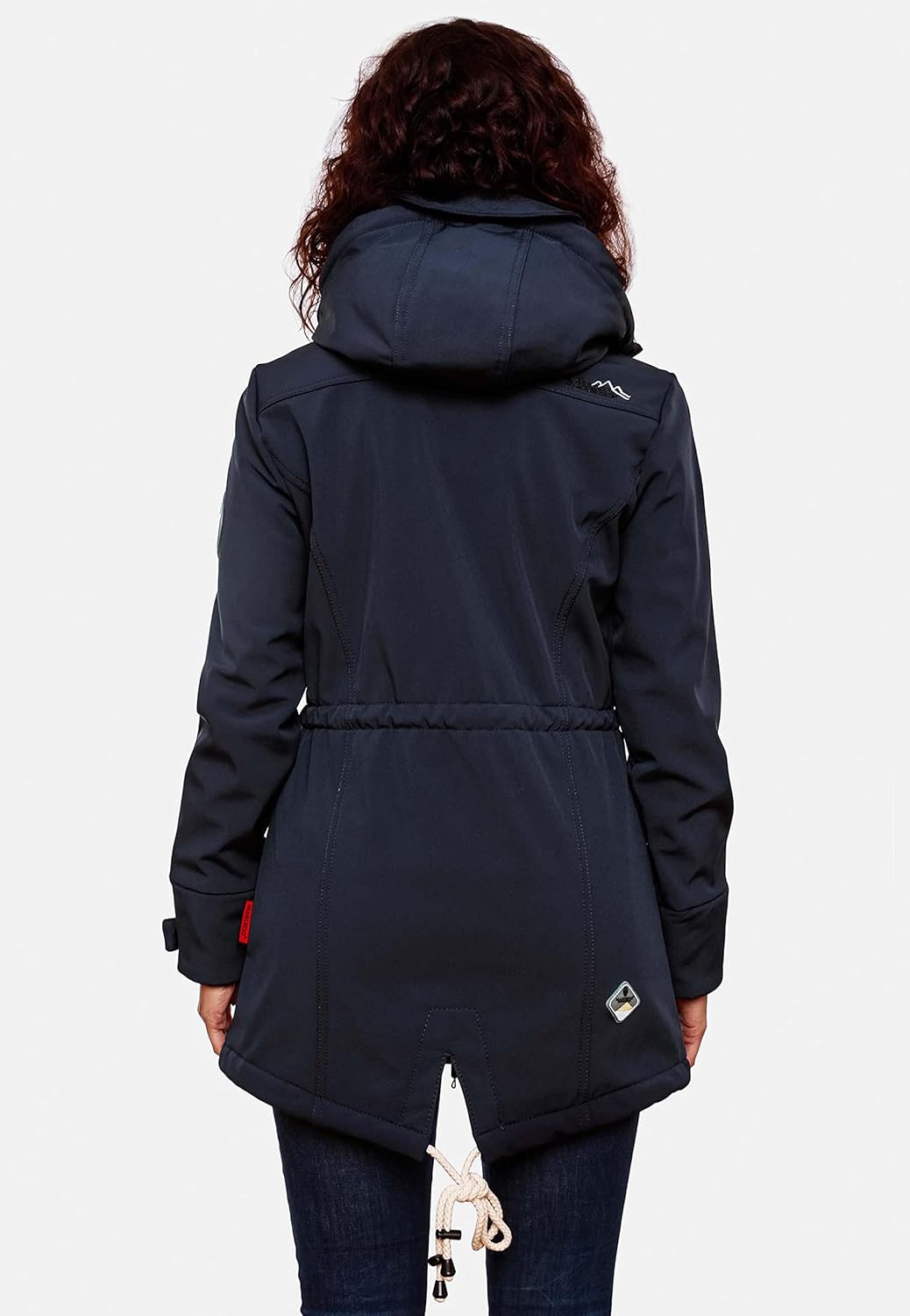 MARIKOO Damen Übergangsjacke Softshellmantel wasserdicht atmungsaktiv mit Kapuze Zimtzicke XS-3XL