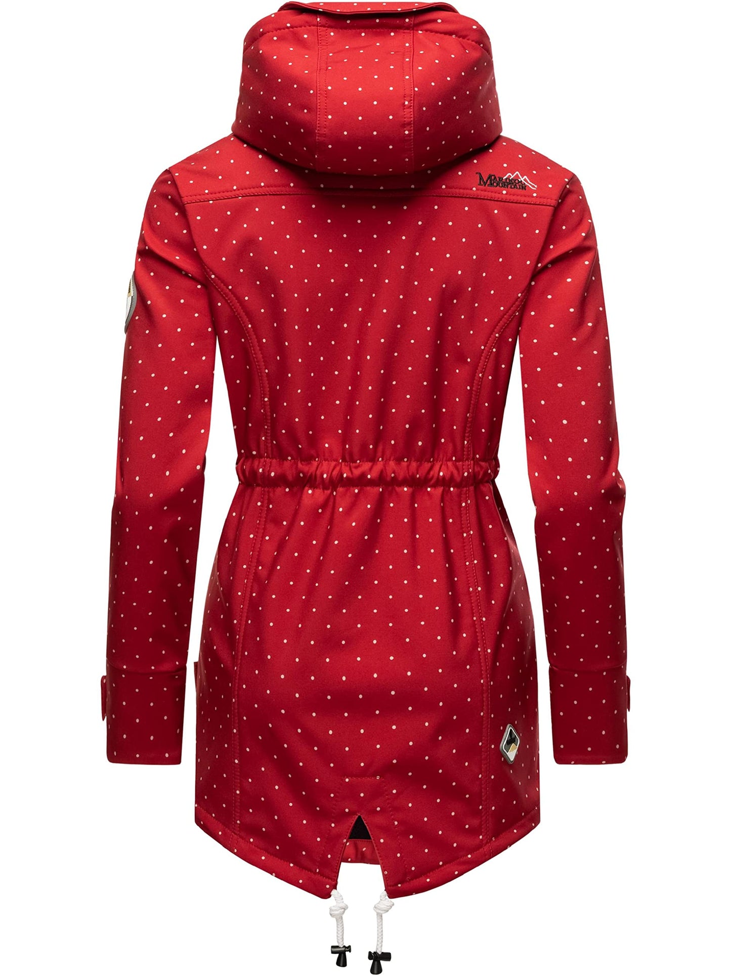 MARIKOO Damen Übergangsjacke Softshellmantel wasserdicht atmungsaktiv mit Kapuze Zimtzicke XS-3XL