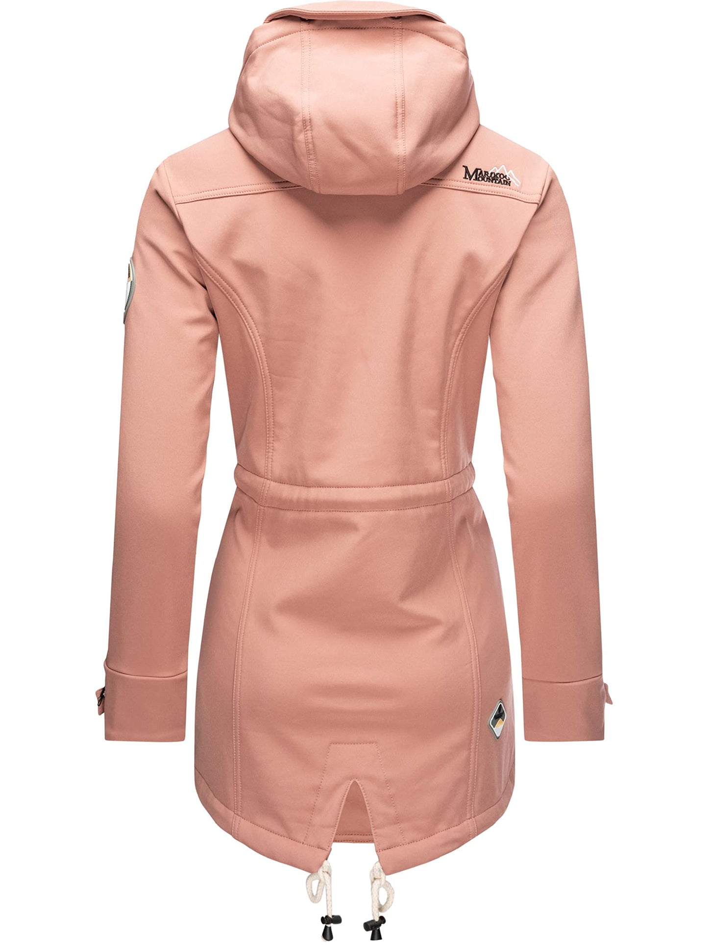 MARIKOO Damen Übergangsjacke Softshellmantel wasserdicht atmungsaktiv mit Kapuze Zimtzicke XS-3XL