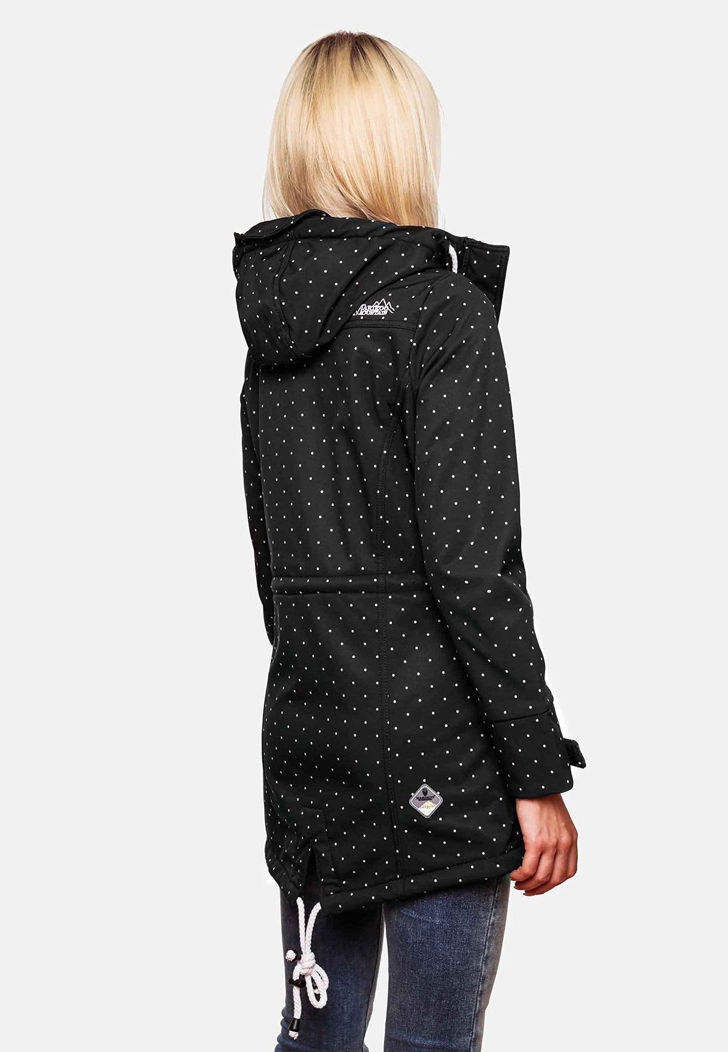 MARIKOO Damen Übergangsjacke Softshellmantel wasserdicht atmungsaktiv mit Kapuze Zimtzicke XS-3XL